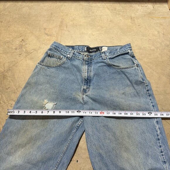 VINTAGE Levis Jeans Mens 36x34 Blue SilverTab Baggy Wide Leg Skater USA 90s Y2K - Picture 5 of 10